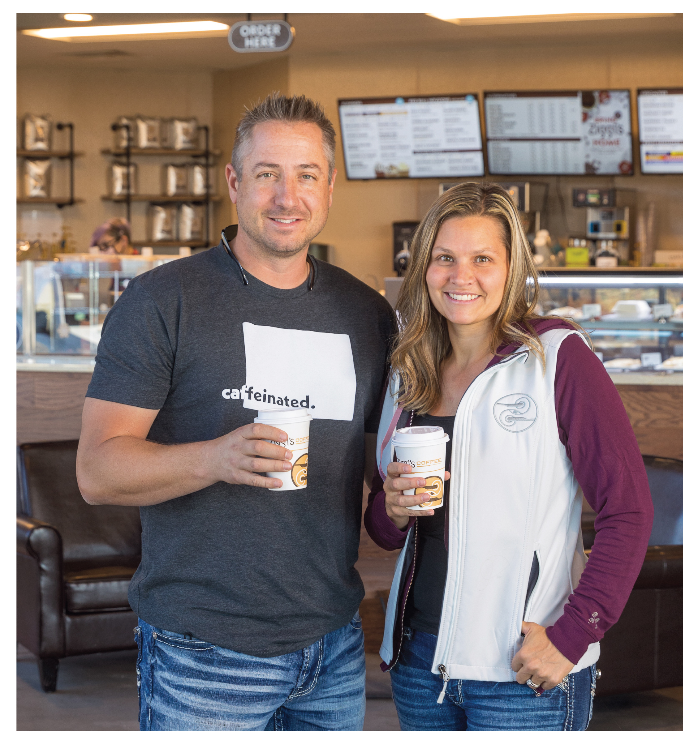 Image of Ziggis Coffee Co-founders Brandon and Camrin Knudsen