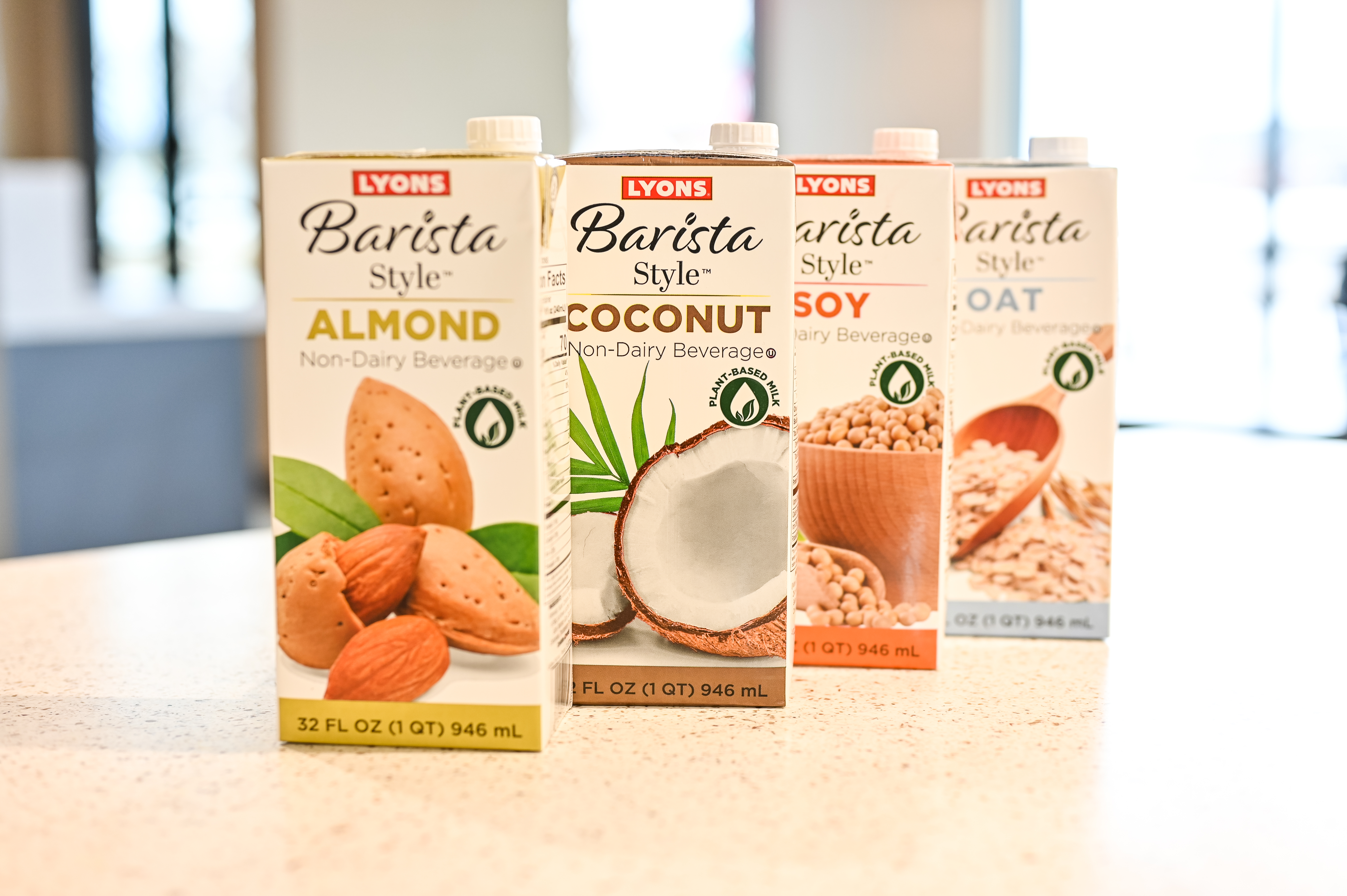 Alternative milk options: Almond, Coconut, Soy and Oat at Ziggi's Coffee