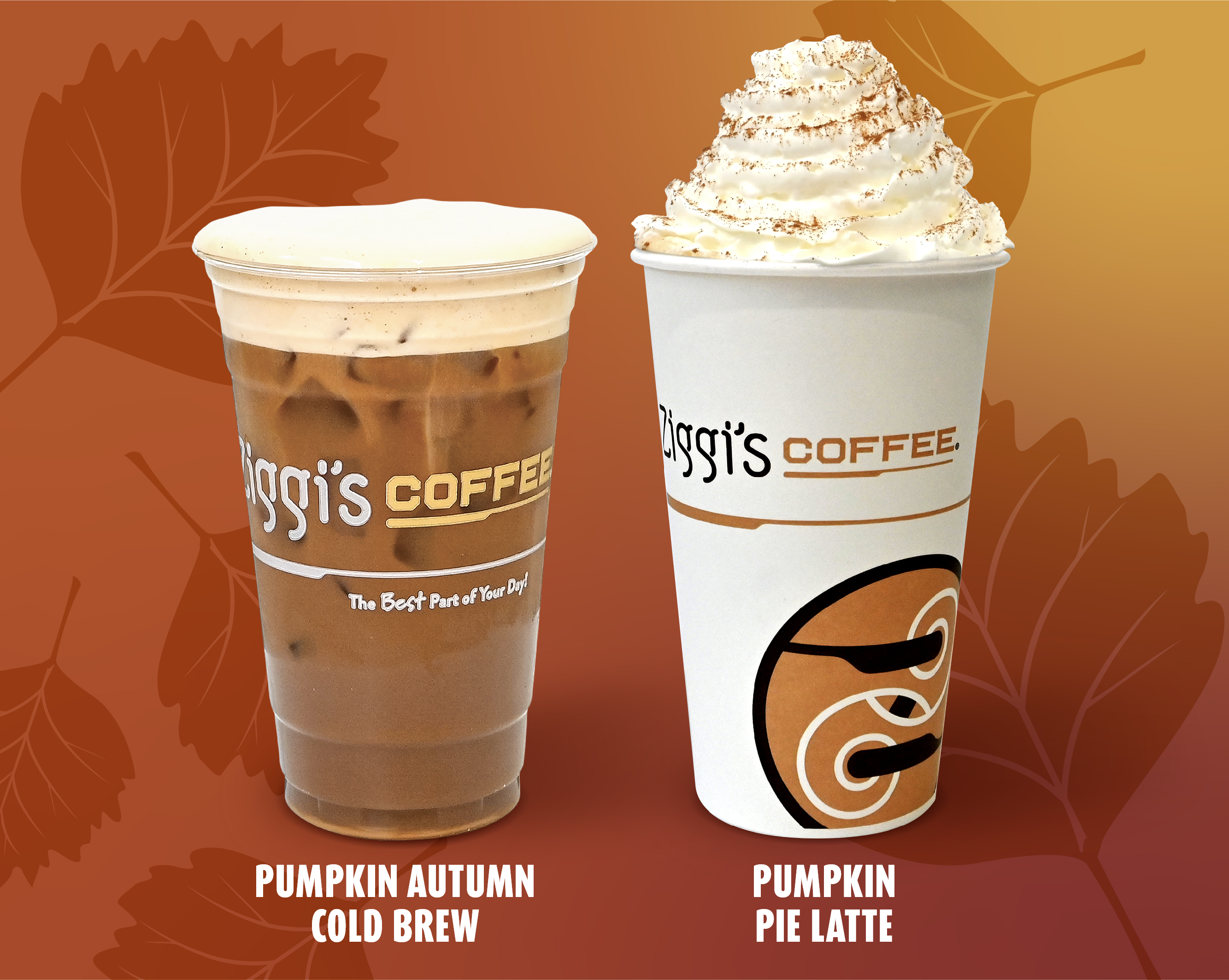 Pumpkin Autumn Cold Brew and Pumpkin Pie Latte