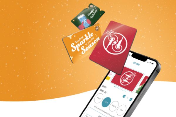 Ziggi’s Coffee rewards app displayed on a smartphone with digital gift cards.