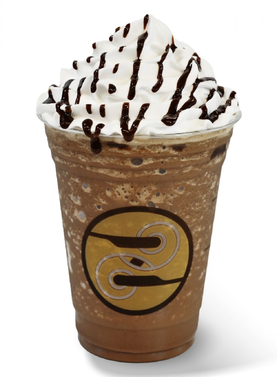 Colorado Mocha an icy combination of blended chocolate milk, toasted coconut, almond and espresso.(202-373 Cal)