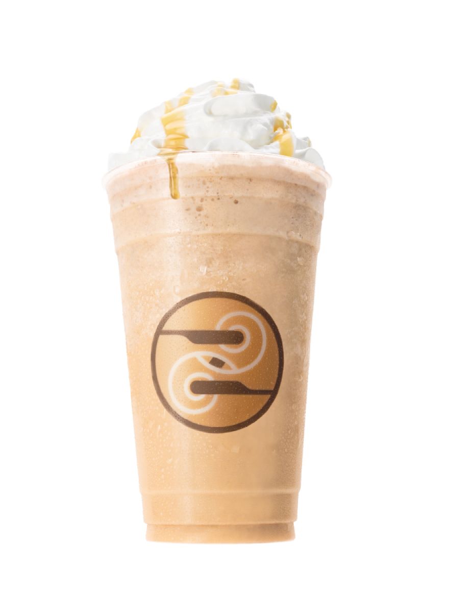 Blended Mike’s Hot Honey® Latte with espresso, buttery pecan, and sweet heat in Ziggi’s Coffee cup.