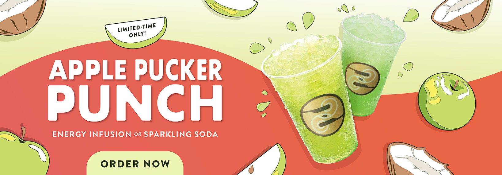 image of the Apple Pucker Punch Infusion and Sparkling Soda with Flavor Queues