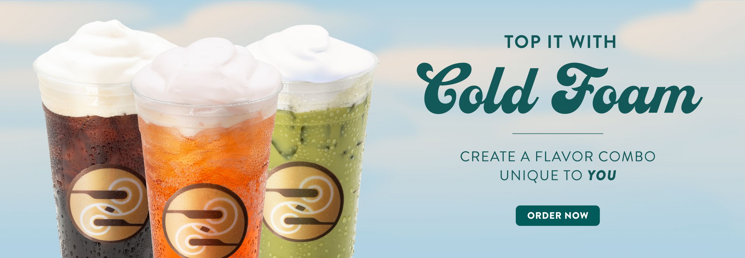 image highlighting the fact you can get custom flavors of cold foam to top your drink