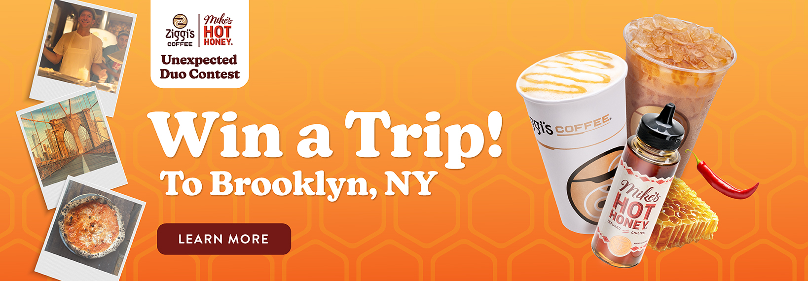 Ziggi’s and Mike’s Hot Honey contest: win a trip to Brooklyn with lattes and sweet-spicy fall drinks.
