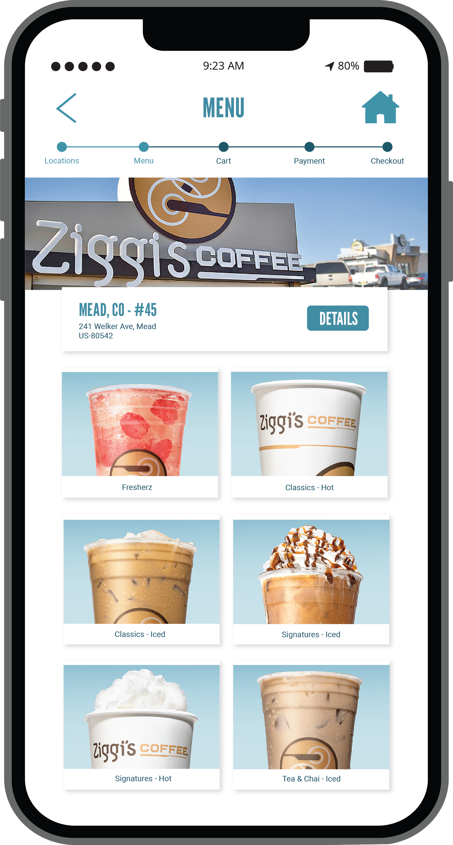 Ziggi's App on phone image